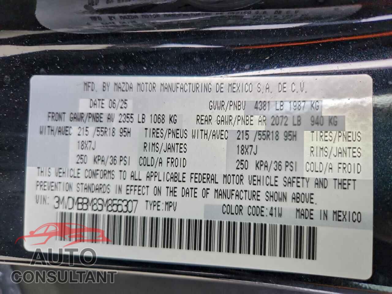 MAZDA CX30 2025 - 3MVDMBBM8SM856307