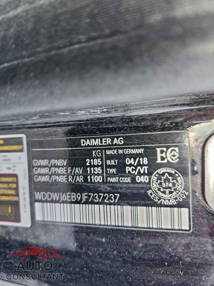 MERCEDES-BENZ C-CLASS 2018 - WDDWJ6EB9JF737237