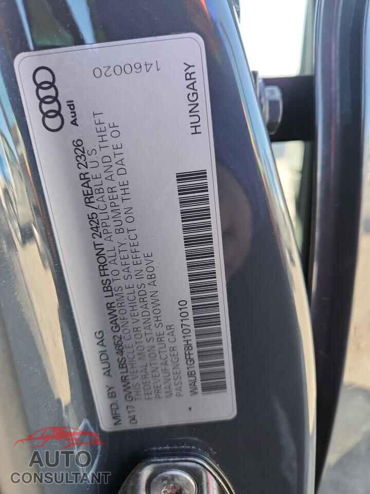 AUDI S3 2017 - WAUB1GFF8H1071010