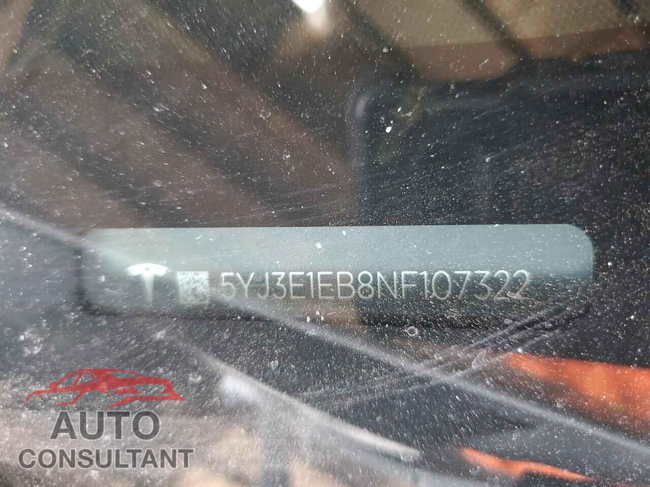 TESLA MODEL 3 2022 - 5YJ3E1EB8NF107322