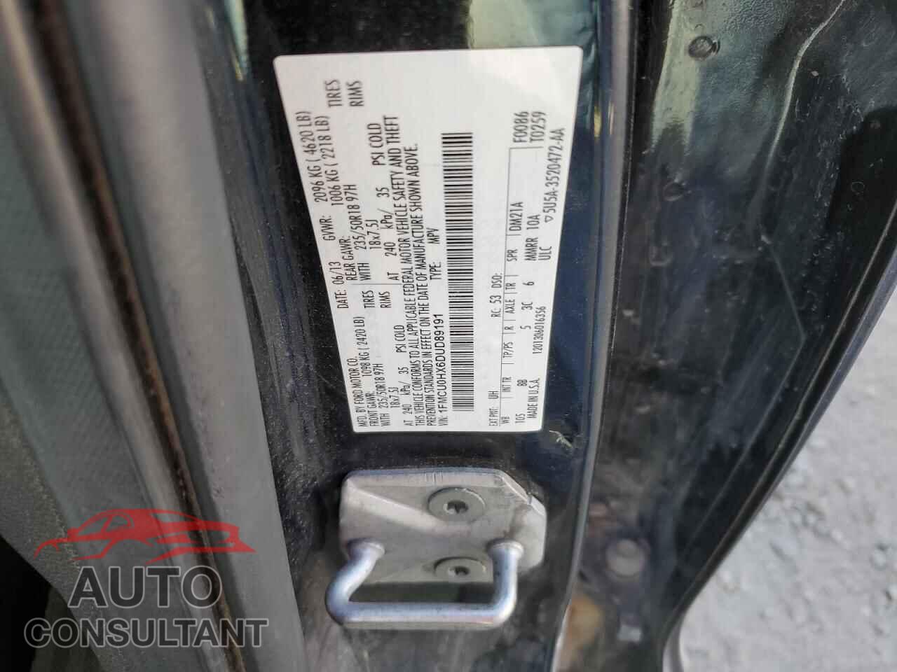 FORD ESCAPE 2013 - 1FMCU0HX6DUD89191