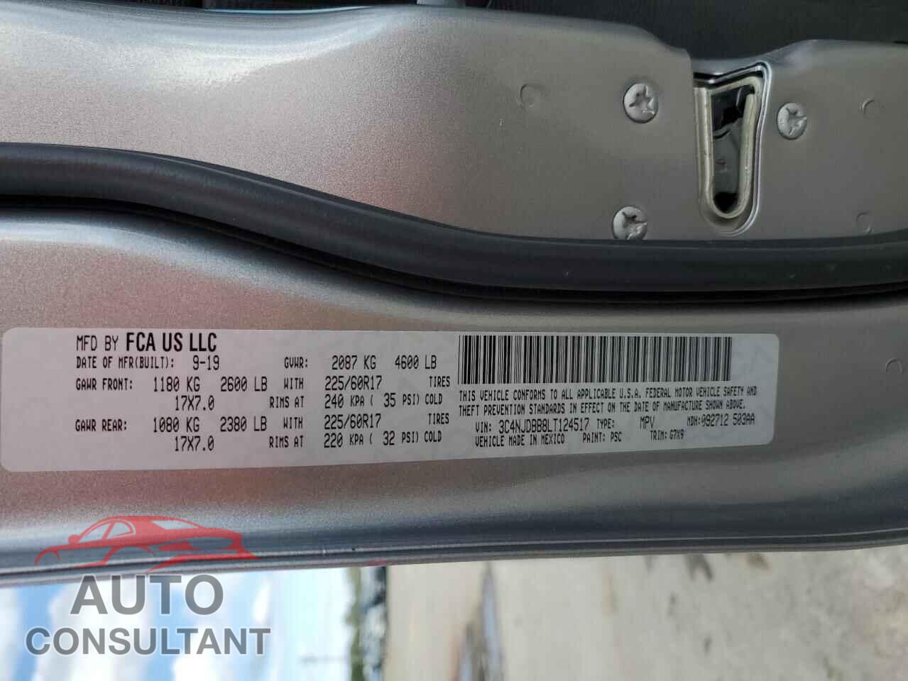 JEEP COMPASS 2020 - 3C4NJDBB8LT124517