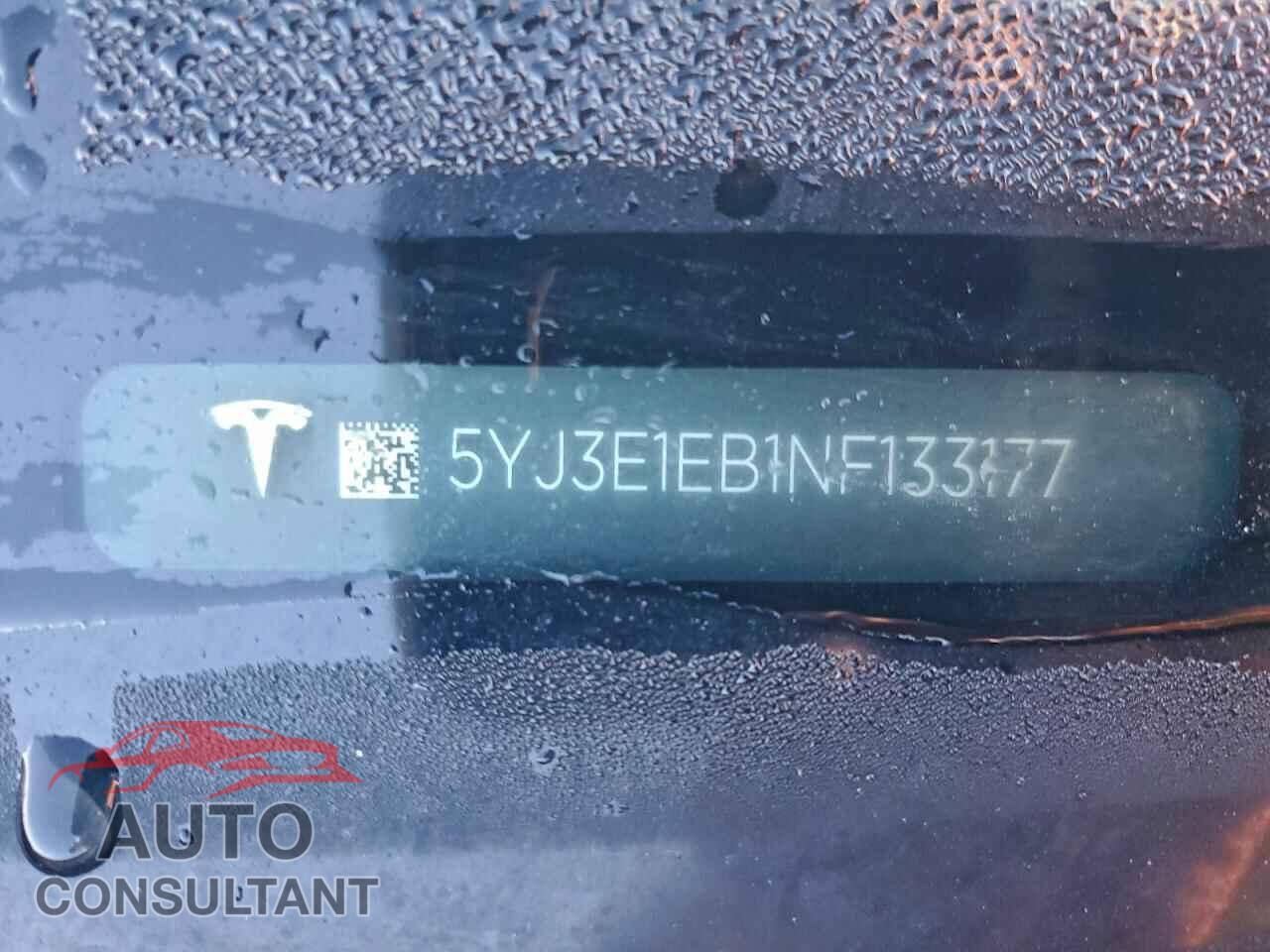 TESLA MODEL 3 2022 - 5YJ3E1EB1NF133177