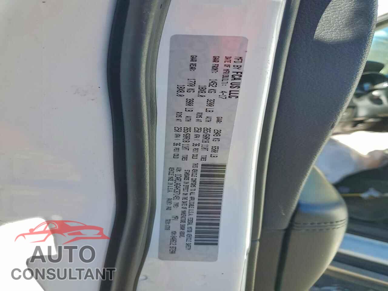 DODGE DURANGO 2017 - 1C4RDJAG4HC871491