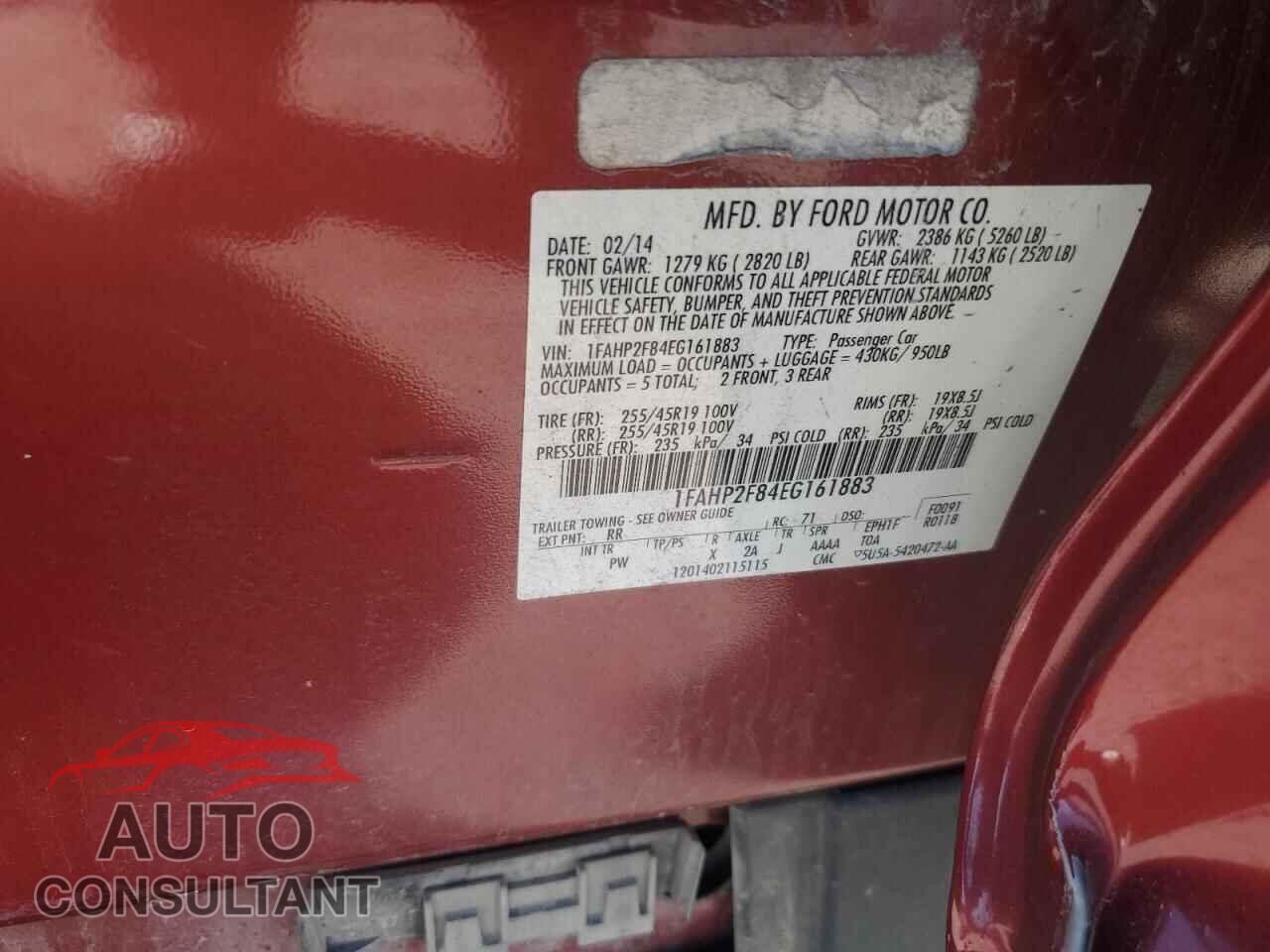 FORD TAURUS 2014 - 1FAHP2F84EG161883