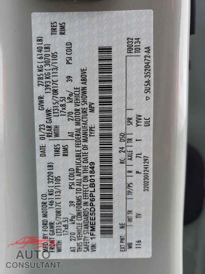 FORD BRONCO 2023 - 1FMEE5DP6PLB01849