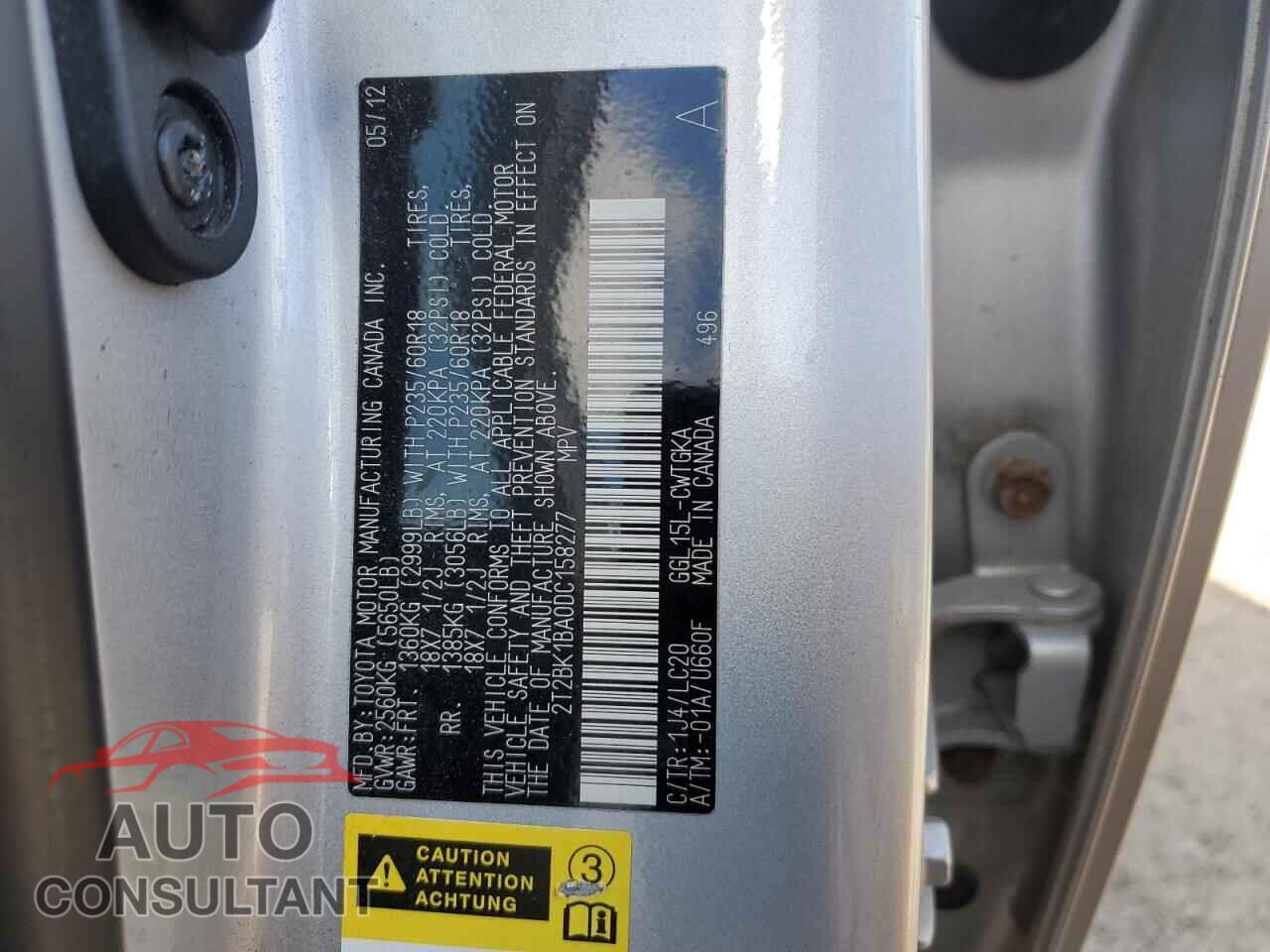 LEXUS RX350 2013 - 2T2BK1BA0DC158277