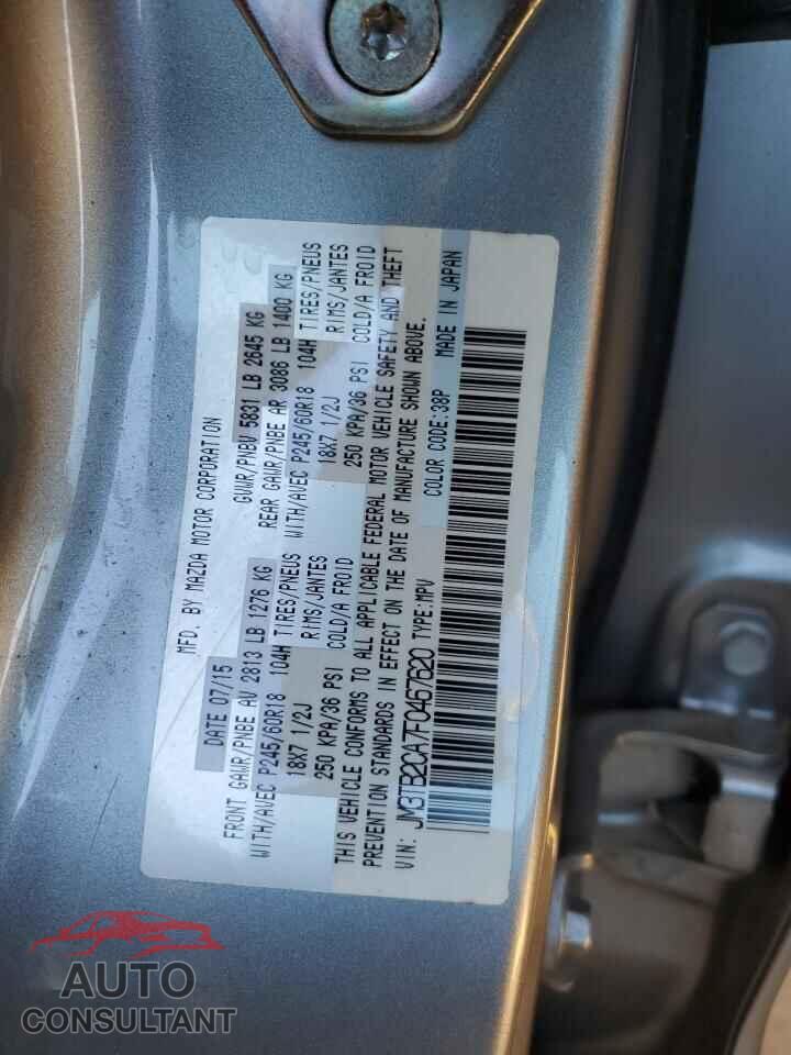 MAZDA CX-9 2015 - JM3TB2CA7F0467620
