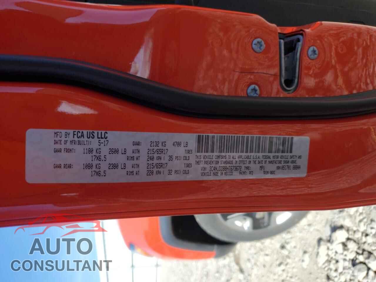 JEEP COMPASS 2017 - 3C4NJDDB8HT673672