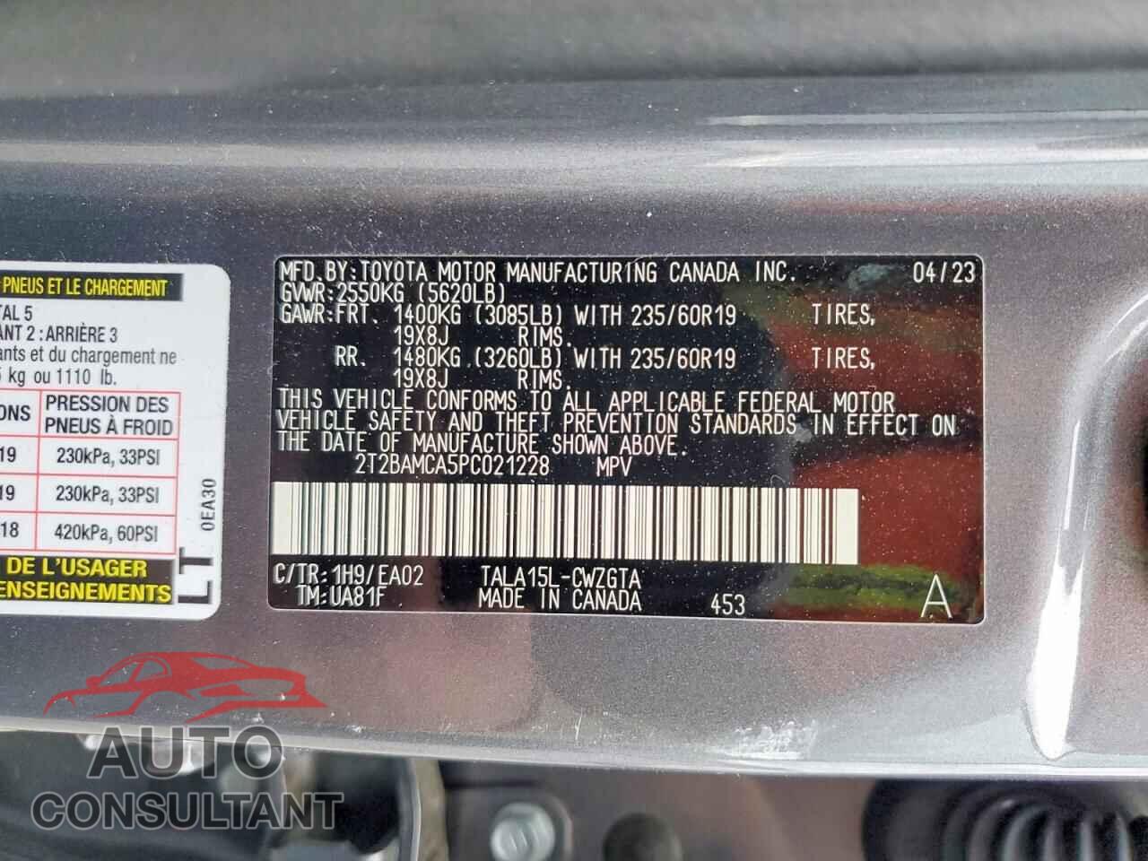 LEXUS RX350 2023 - 2T2BAMCA5PC021228