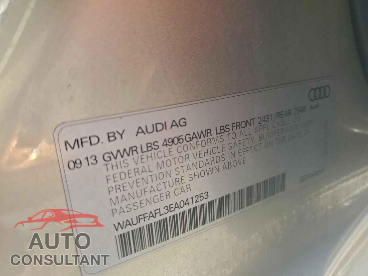 AUDI A4 2014 - WAUFFAFL3EA041253