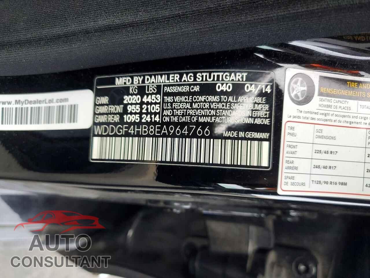 MERCEDES-BENZ C-CLASS 2014 - WDDGF4HB8EA964766
