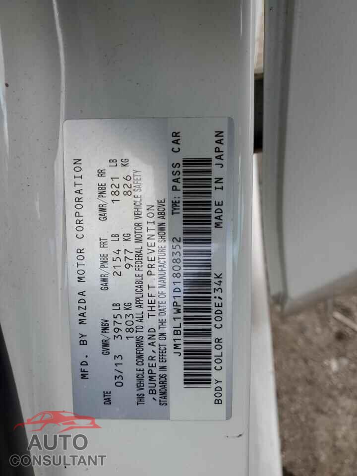 MAZDA 3 2013 - JM1BL1WP1D1808352