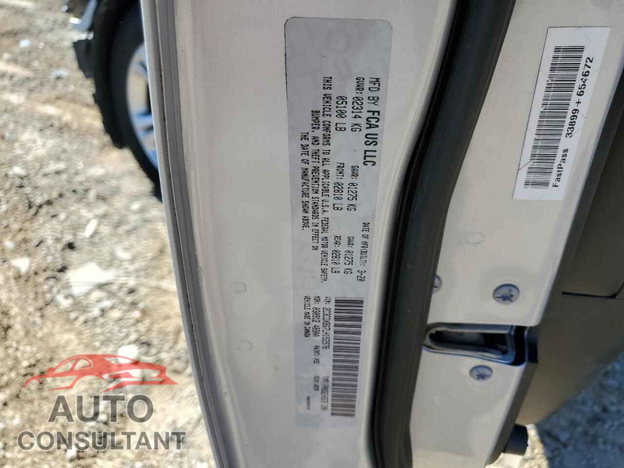 DODGE CHARGER 2020 - 2C3CDXBG7LH152978