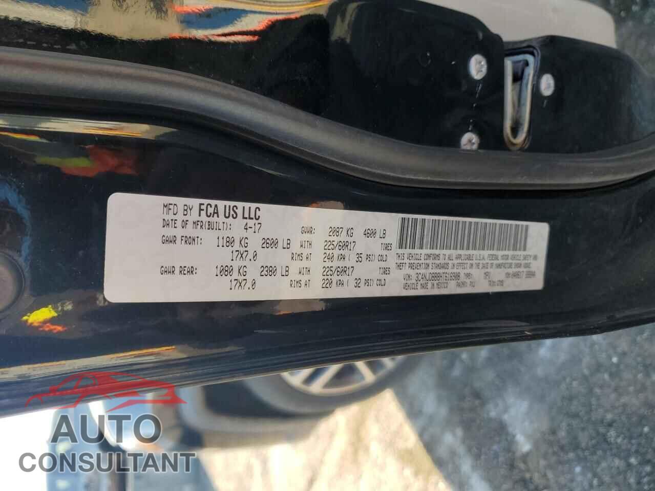 JEEP COMPASS 2017 - 3C4NJDBB8HT616908