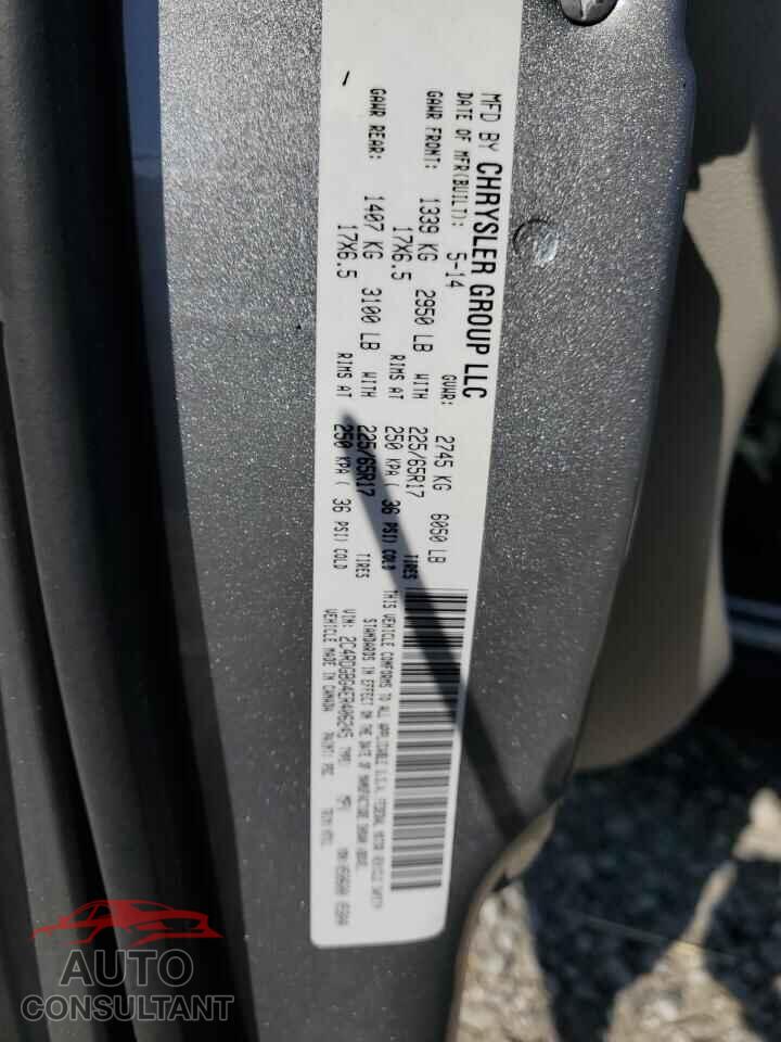DODGE CARAVAN 2014 - 2C4RDGBG4ER406245