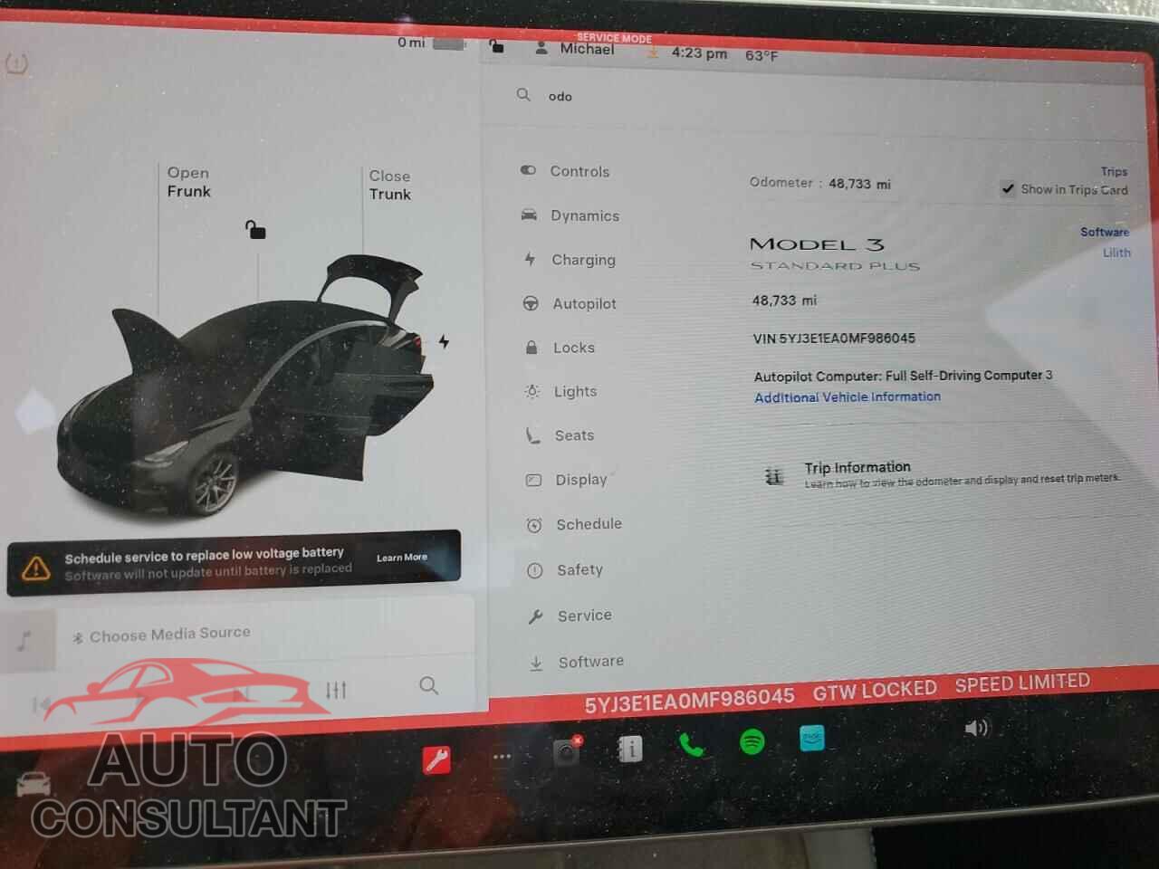 TESLA MODEL 3 2021 - 5YJ3E1EA0MF986045