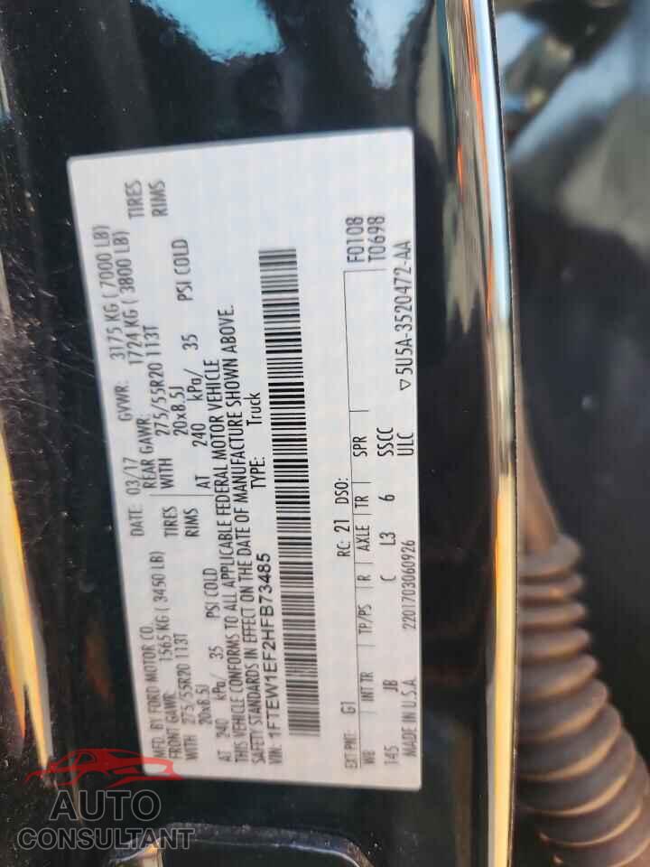 FORD F-150 2017 - 1FTEW1EF2HFB73485