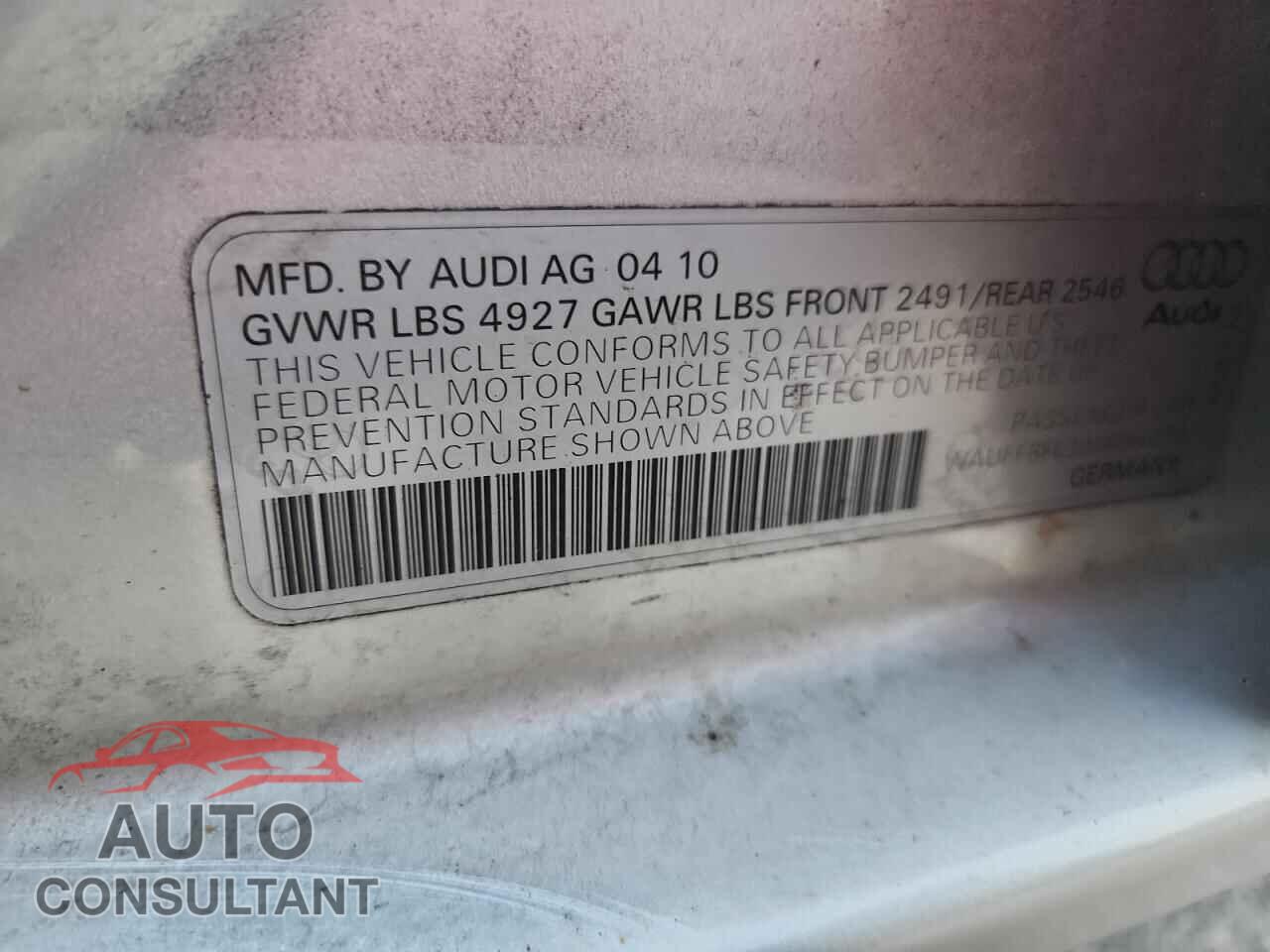 AUDI A4 2010 - WAUFFBFL3AN064010