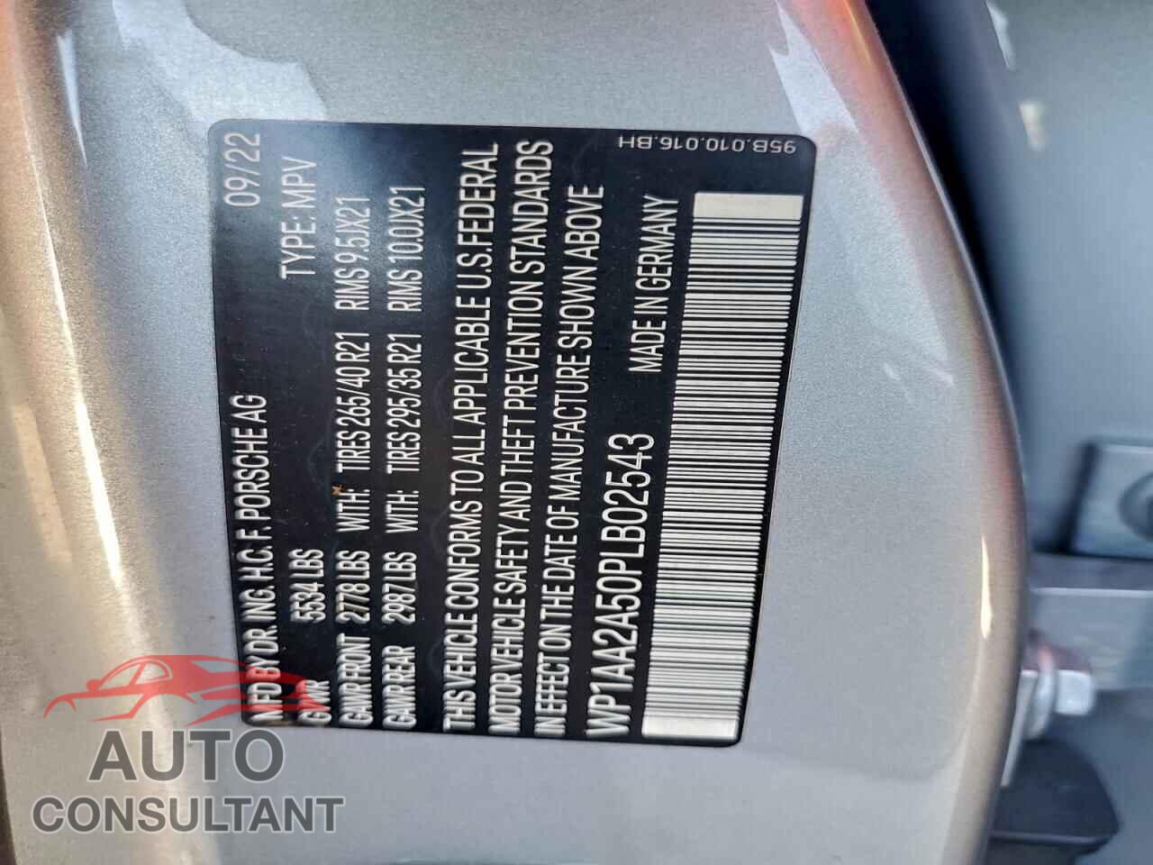 PORSCHE MACAN BASE 2023 - WP1AA2A50PLB02543
