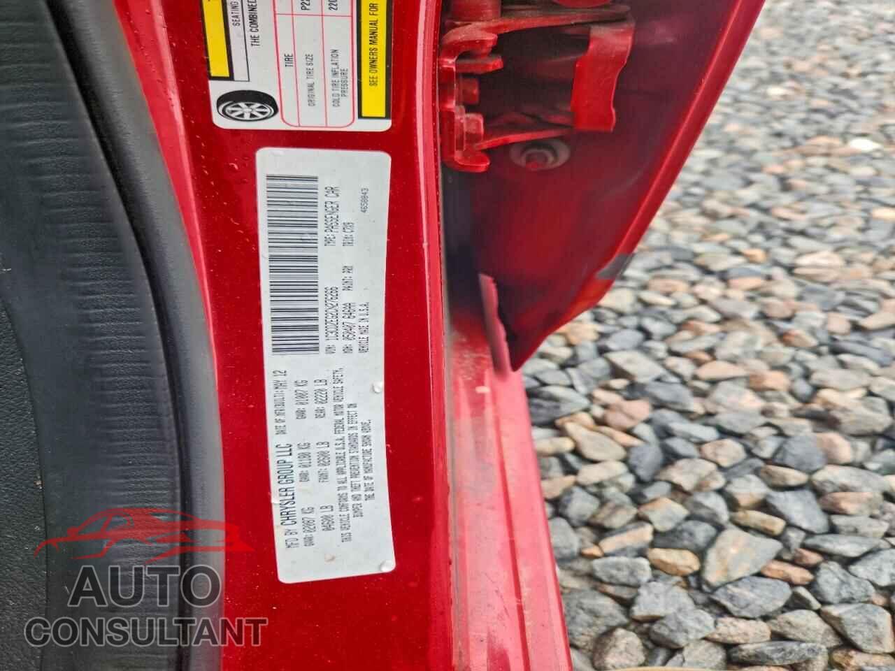 DODGE AVENGER 2012 - 1C3CDZEG2CN276266