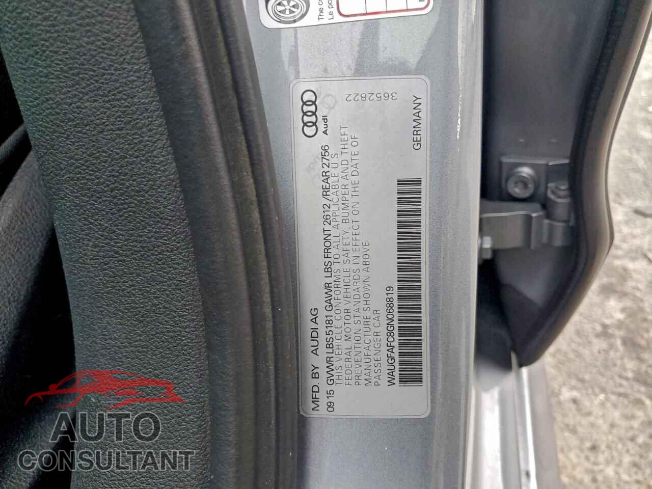 AUDI A6 2016 - WAUGFAFC8GN068819