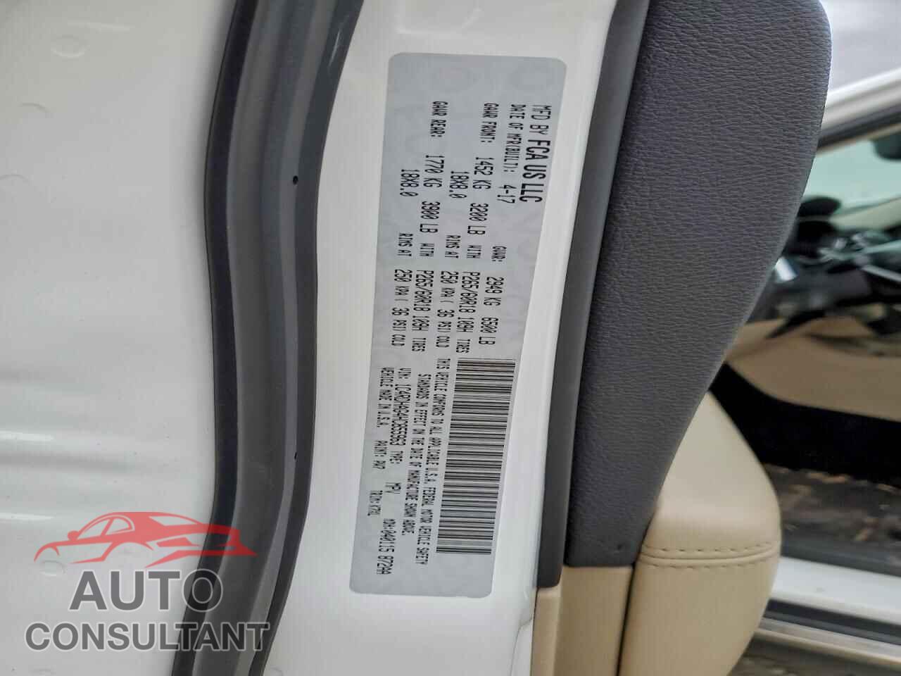 DODGE DURANGO 2017 - 1C4RDHAG4HC855963