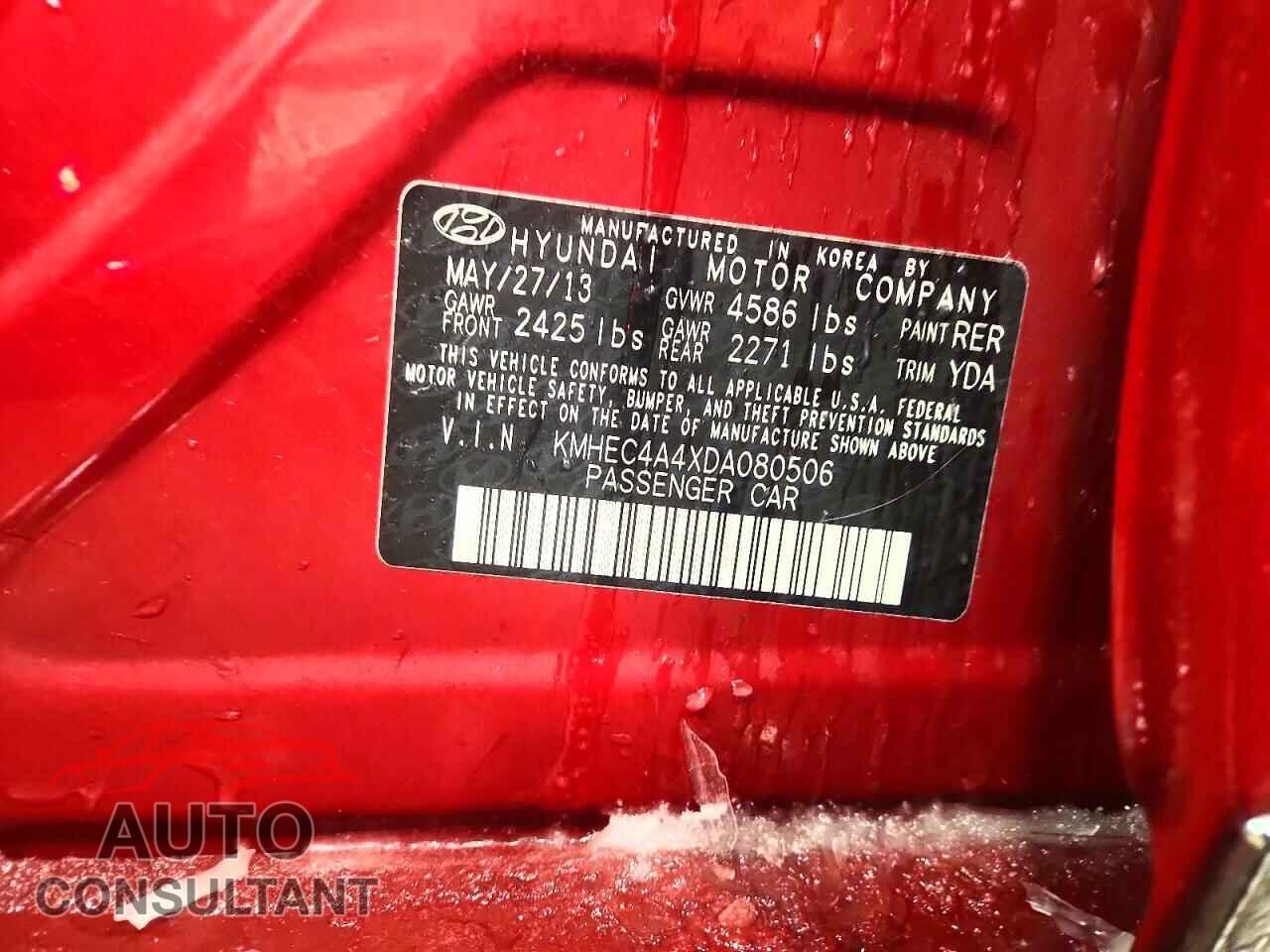 HYUNDAI SONATA 2013 - KMHEC4A4XDA080506