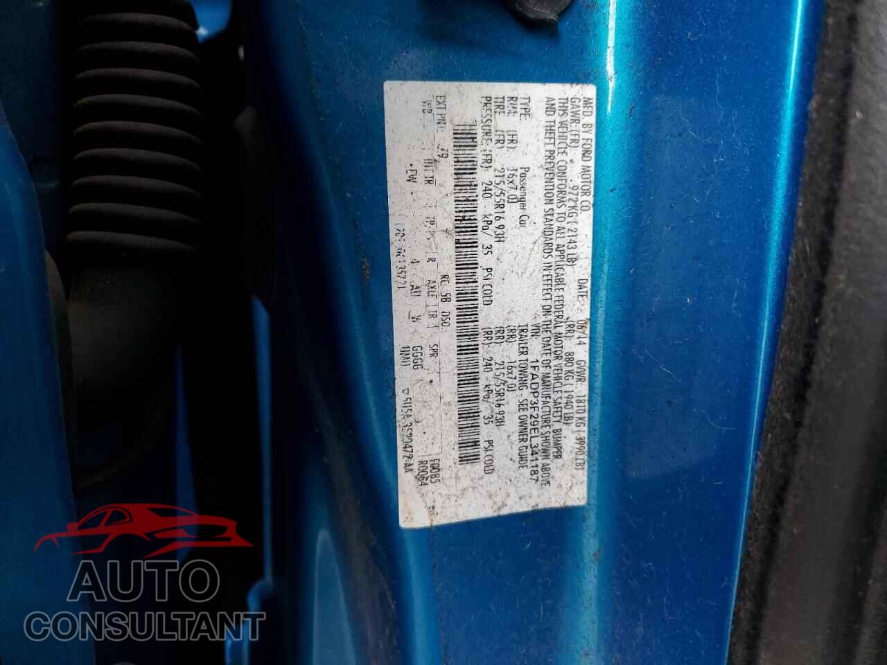FORD FOCUS 2014 - 1FADP3F29EL341187