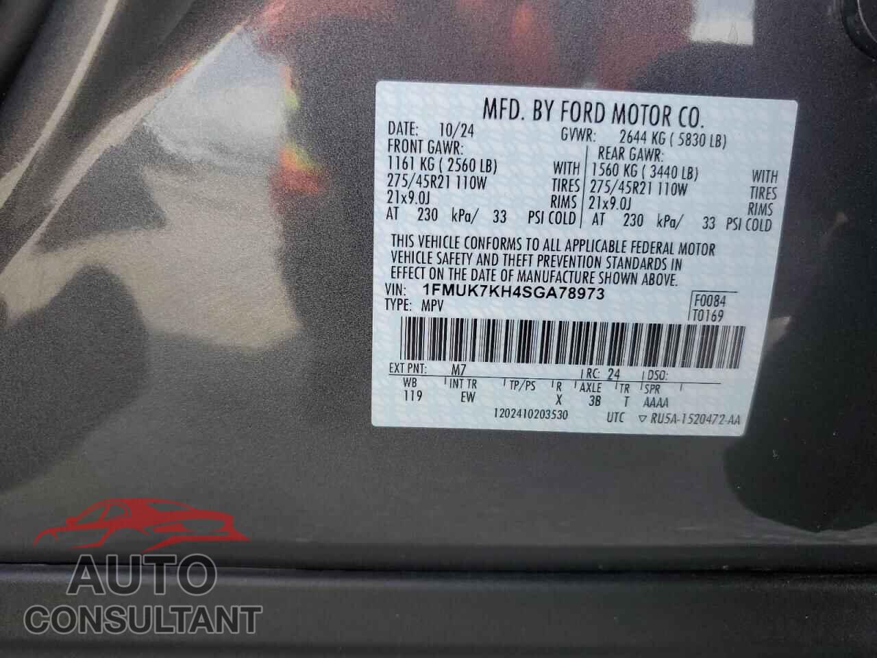 FORD EXPLORER 2025 - 1FMUK7KH4SGA78973