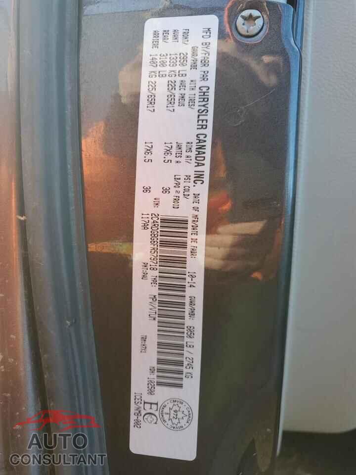 DODGE CARAVAN 2015 - 2C4RDGBG6FR579718