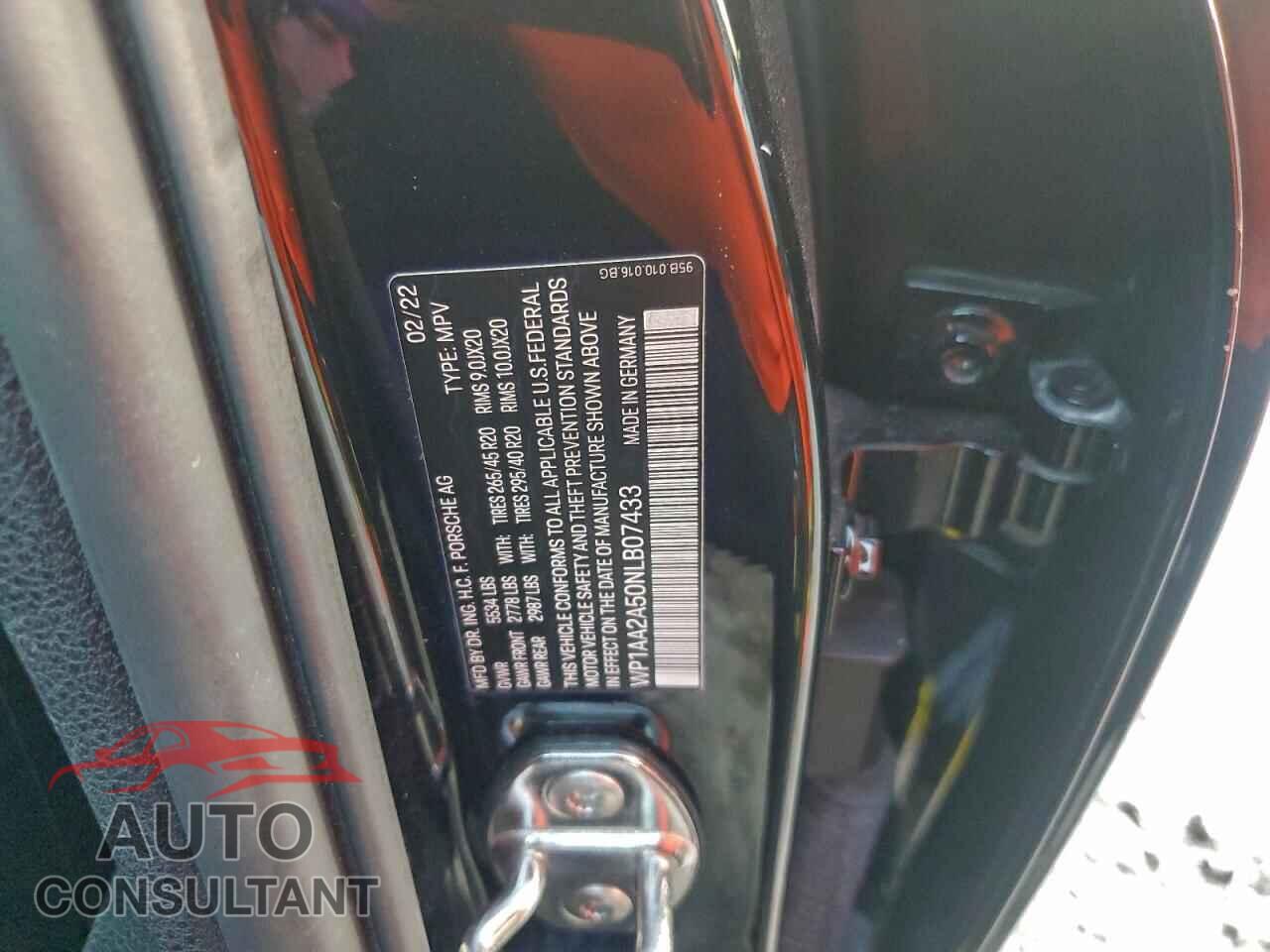PORSCHE MACAN 2022 - WP1AA2A50NLB07433