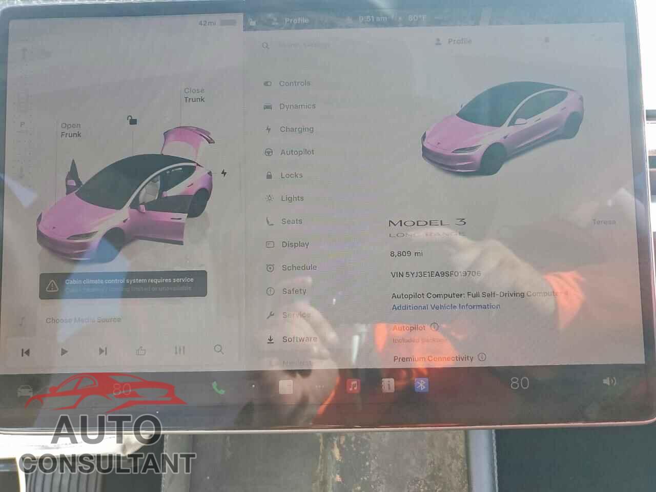 TESLA MODEL 3 2025 - 5YJ3E1EA9SF019706