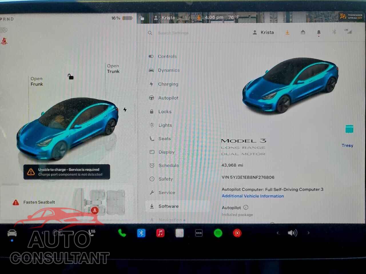 TESLA MODEL 3 2022 - 5YJ3E1EB8NF276806