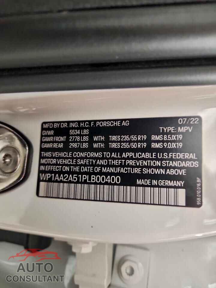 PORSCHE MACAN BASE 2023 - WP1AA2A51PLB00400