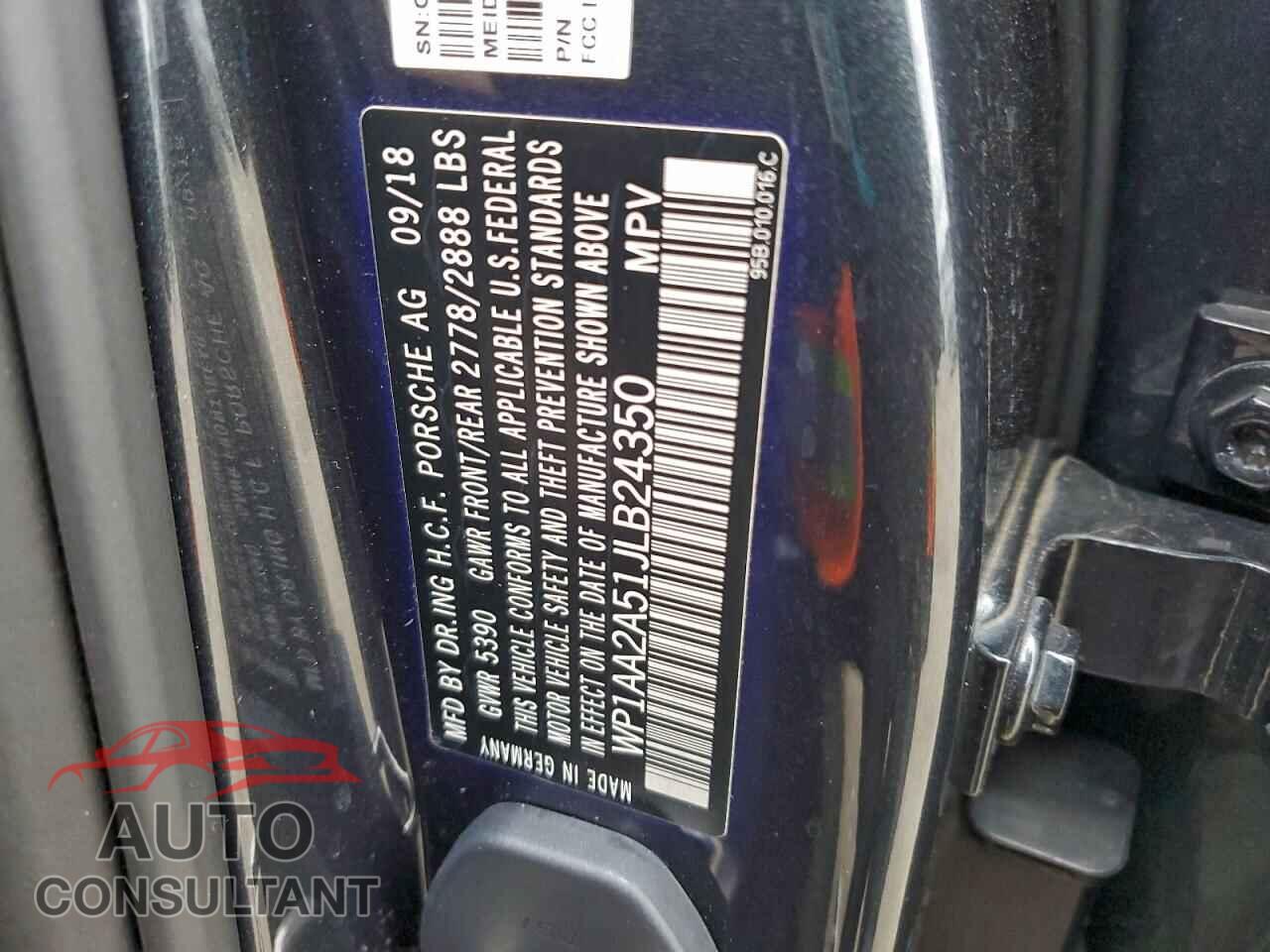 PORSCHE MACAN 2018 - WP1AA2A51JLB24350