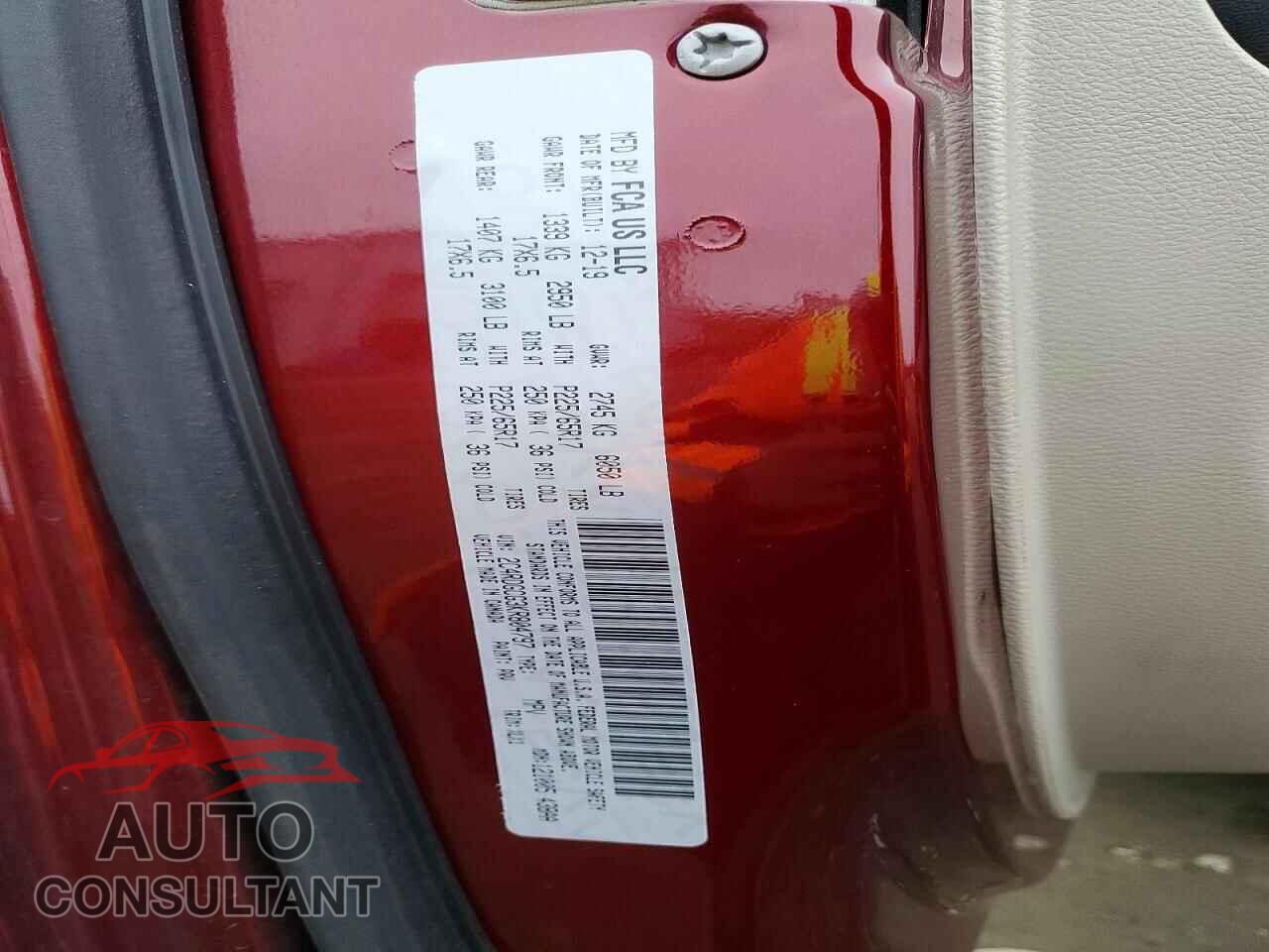 DODGE CARAVAN 2019 - 2C4RDGCG3KR804797