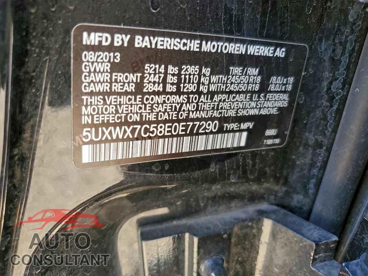 BMW X3 2014 - 5UXWX7C58E0E77290