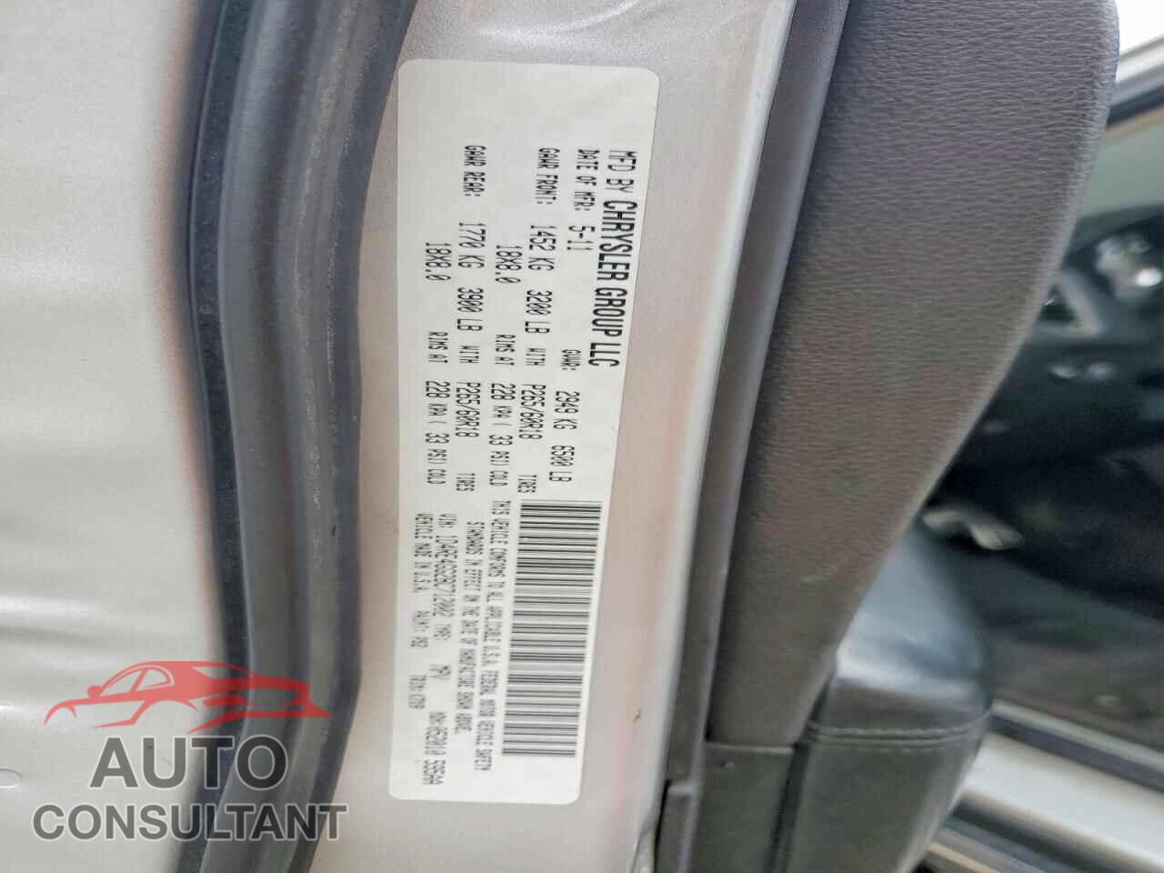 DODGE DURANGO 2011 - 1D4RE4GG2BC712002