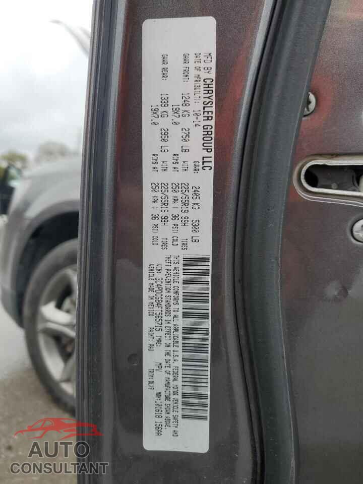 DODGE JOURNEY 2015 - 3C4PDCGB4FT565715