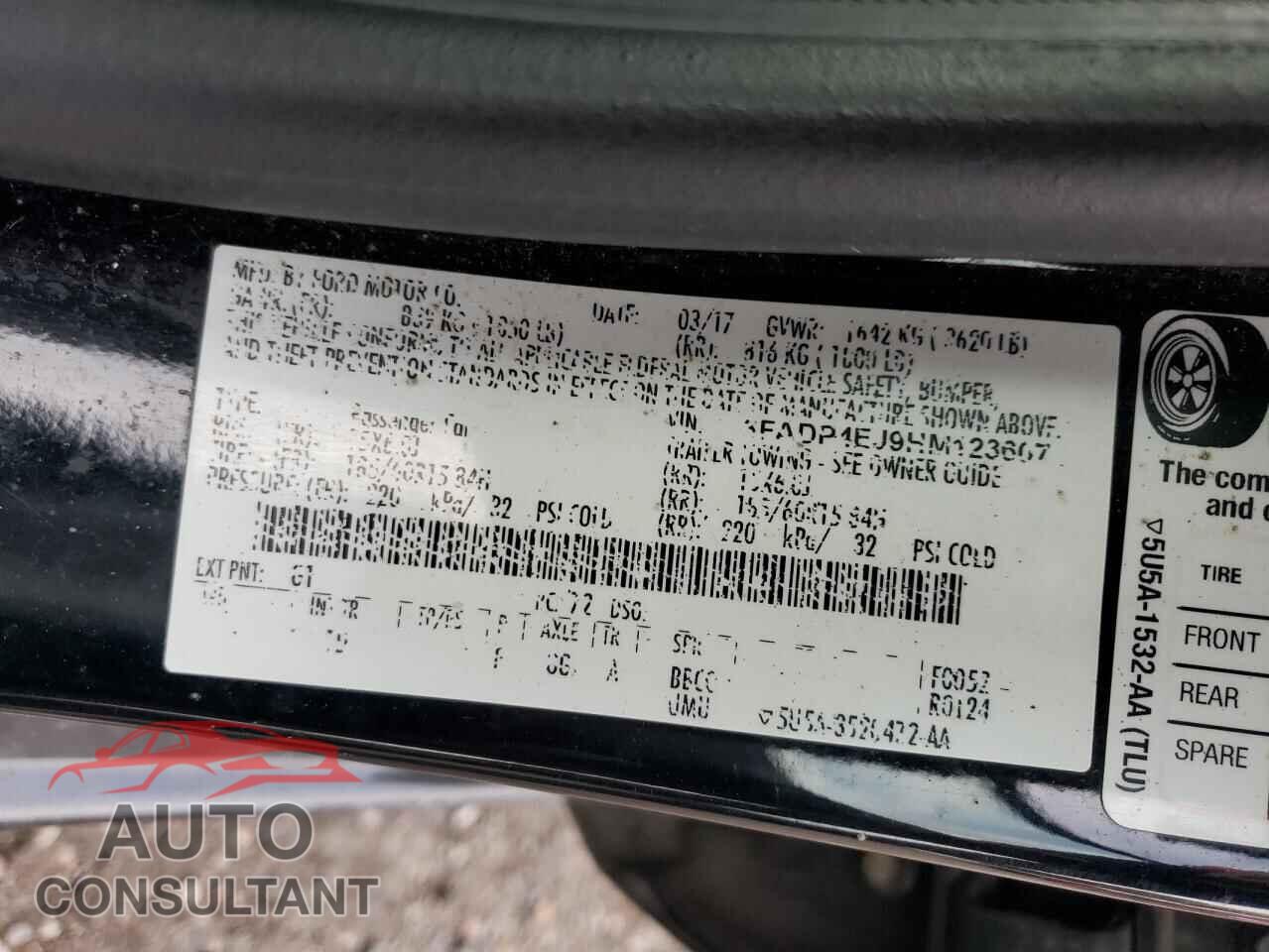 FORD FIESTA 2017 - 3FADP4EJ9HM123607