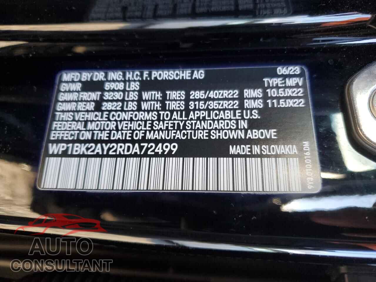 PORSCHE CAYENNE 2024 - WP1BK2AY2RDA72499