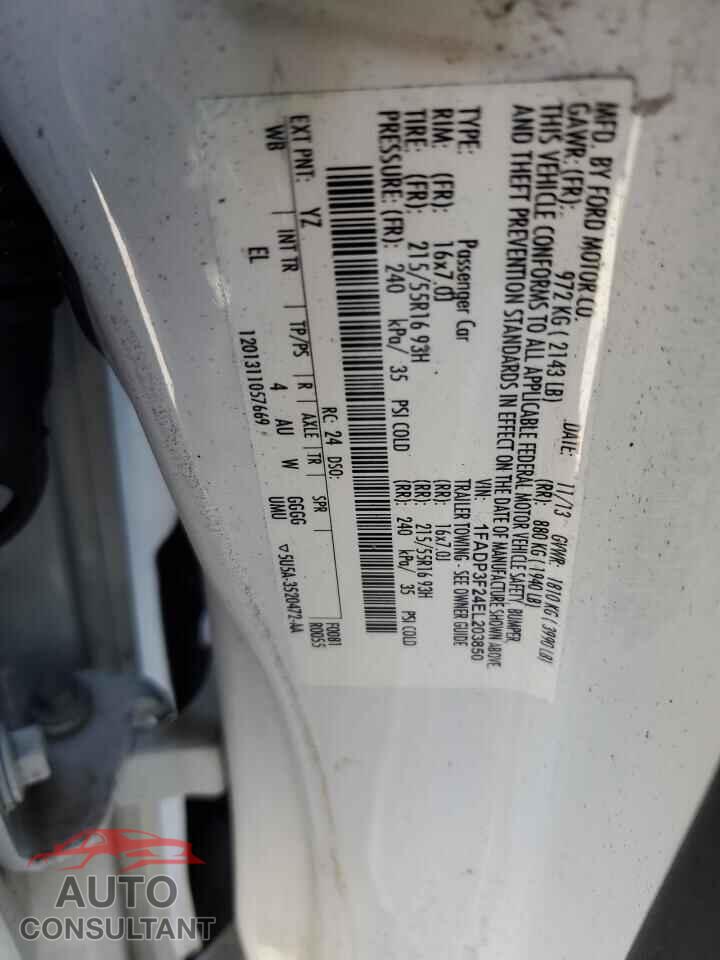 FORD FOCUS 2014 - 1FADP3F24EL203850