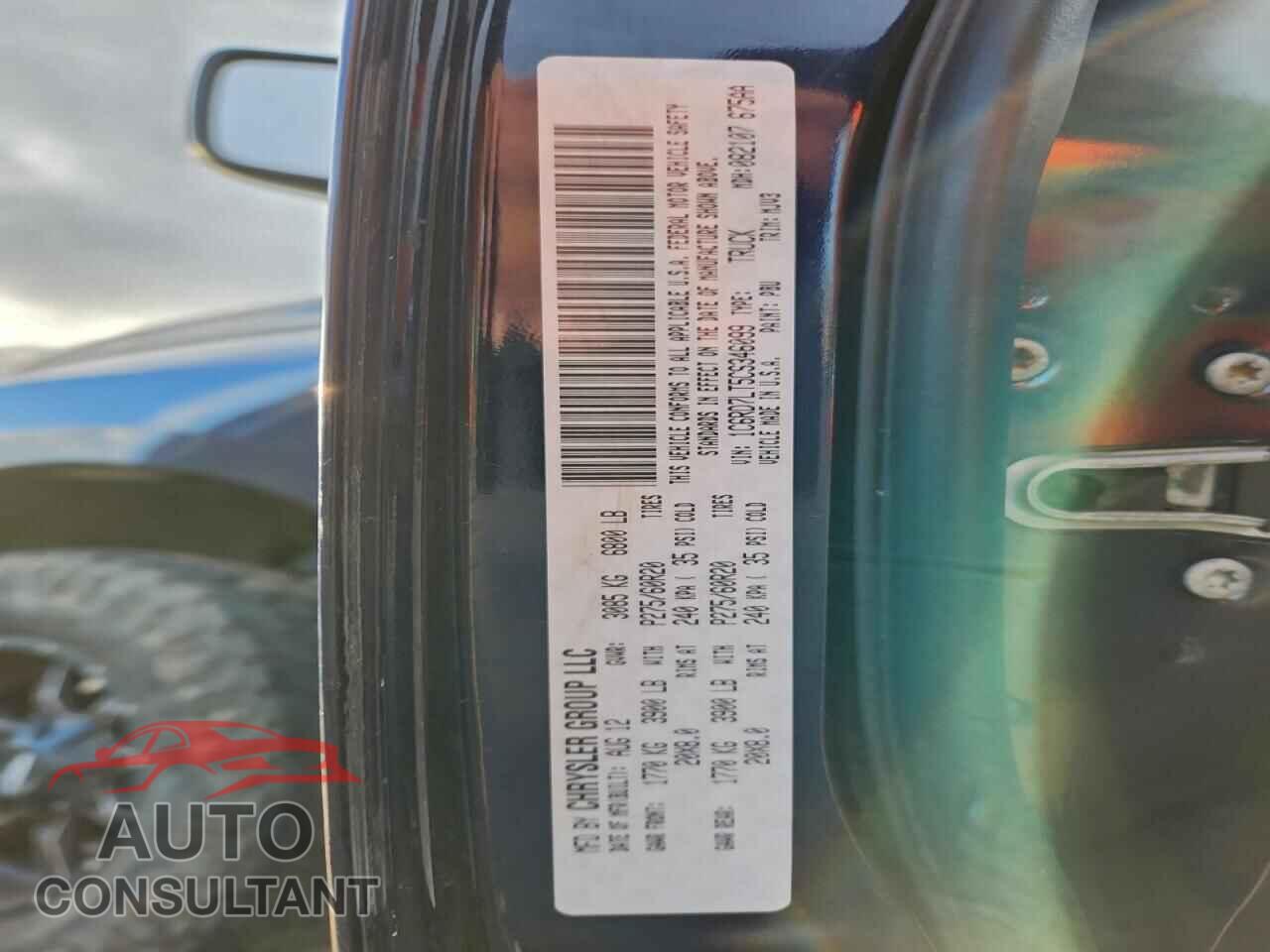 DODGE RAM 1500 2012 - 1C6RD7LT5CS346099