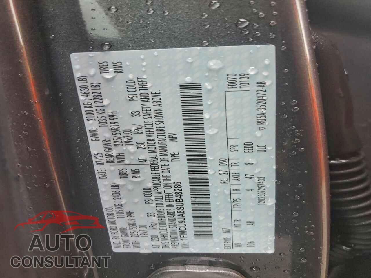 FORD ESCAPE PLA 2025 - 1FMCU9JA8SUB48286