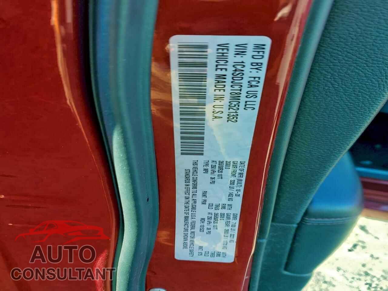 DODGE DURANGO 2021 - 1C4SDJCT8MC521352