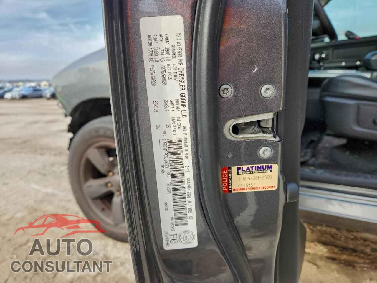 DODGE RAM 1500 2012 - 1C6RD7MT2CS319523