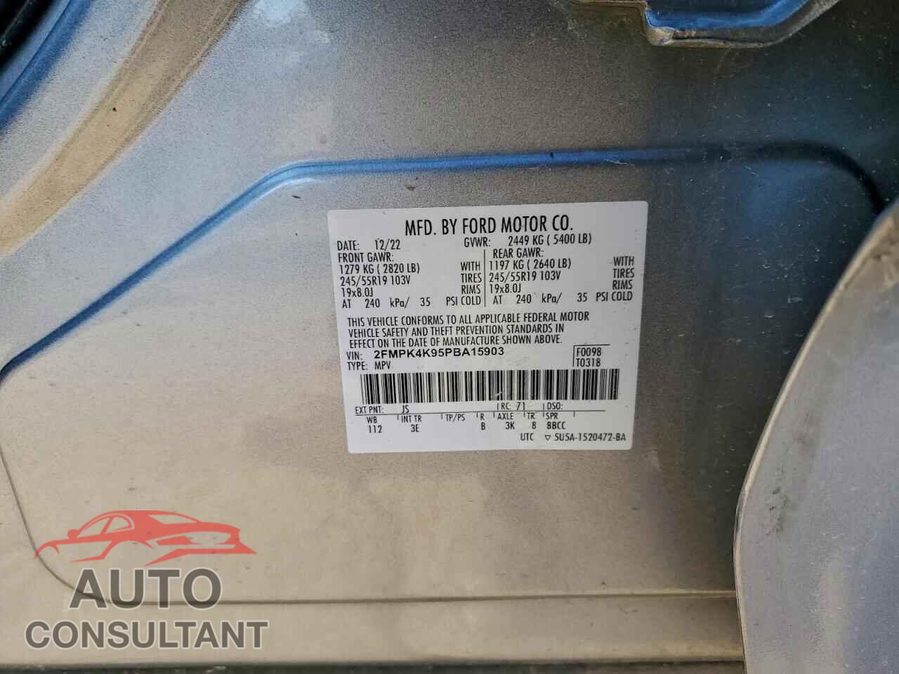 FORD EDGE 2023 - 2FMPK4K95PBA15903