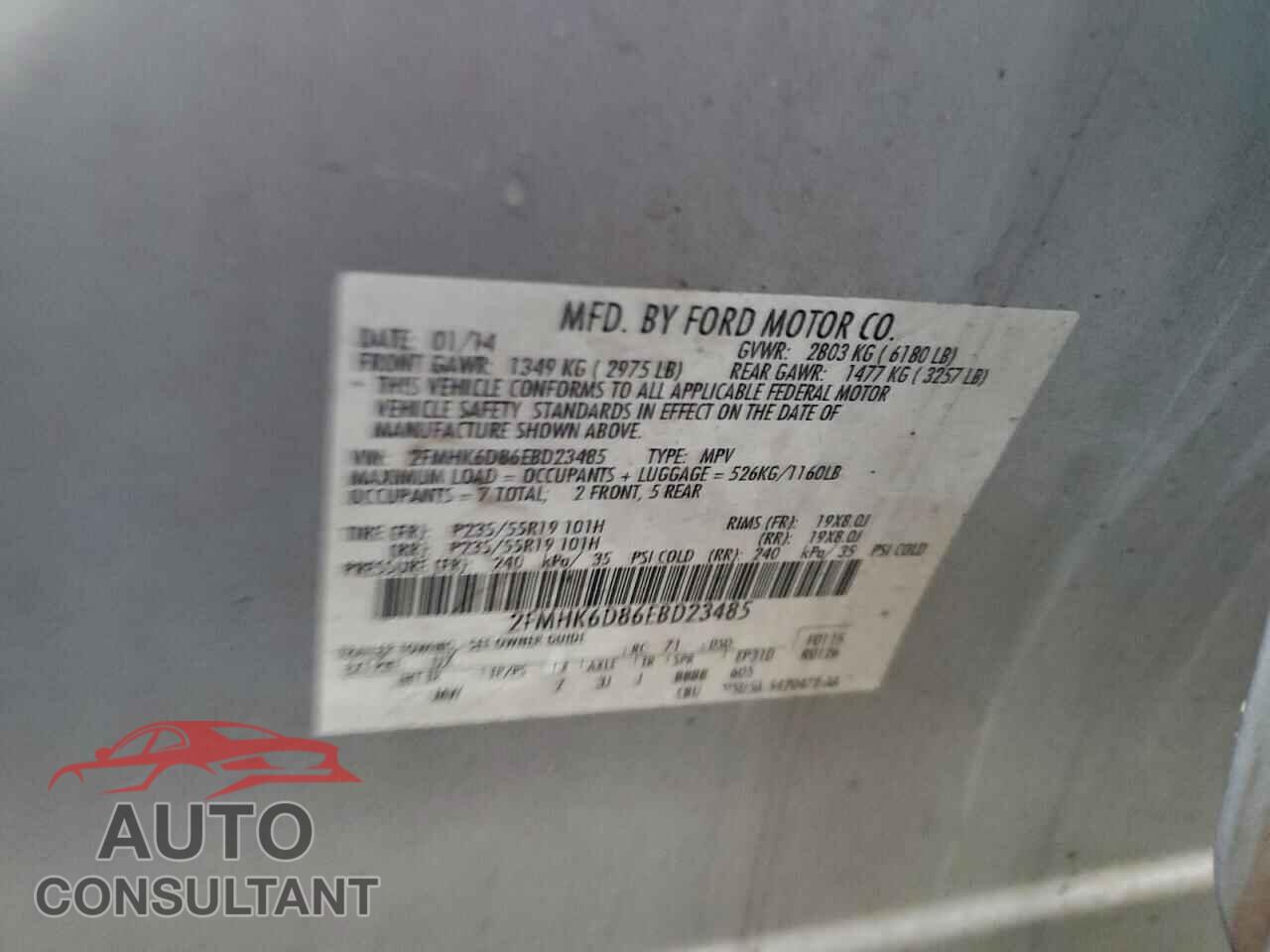 FORD FLEX 2014 - 2FMHK6D86EBD23485