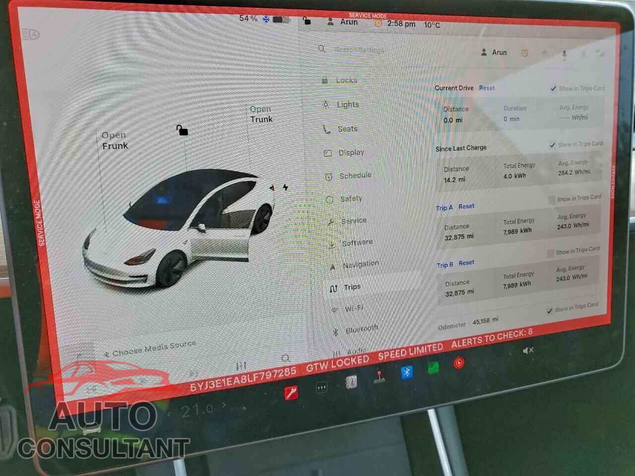 TESLA MODEL 3 2020 - 5YJ3E1EA8LF797285